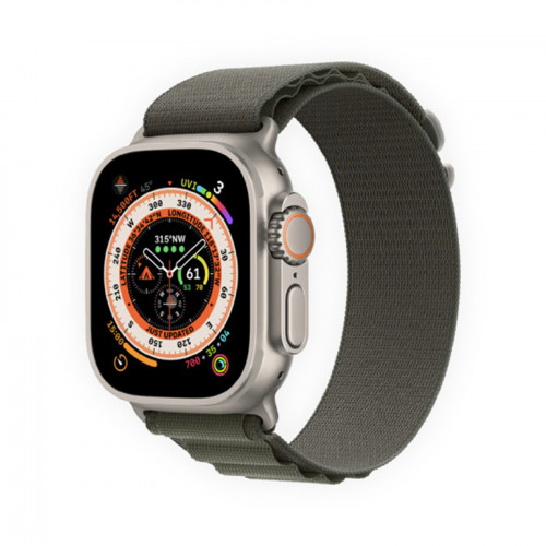 Apple Watch Ultra GPS + Cellular 49mm Titanium Case with Green Alpine Loop - Medium (MQFN3) б/у